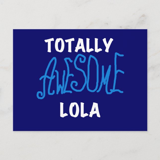 Cartão Postal Camisetas e presentes totalmente incríveis de Lola (Frente)