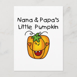 Cartão Postal Camisetas Pequena Abóbora do Nana e Papa