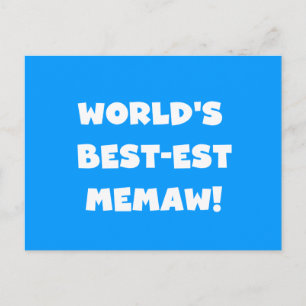 Cartão Postal Camisetas pretas e brancas da Melhor Memaw do Mund