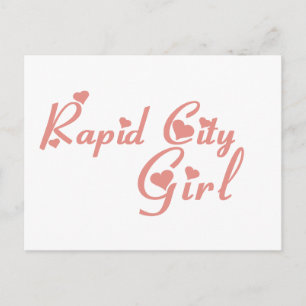 Cartão Postal Camisetas Rapid City Girl