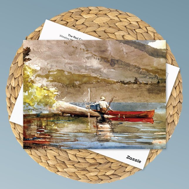 Cartão Postal Camisola Vermelha Pescada Winslow Homer (Criador carregado)
