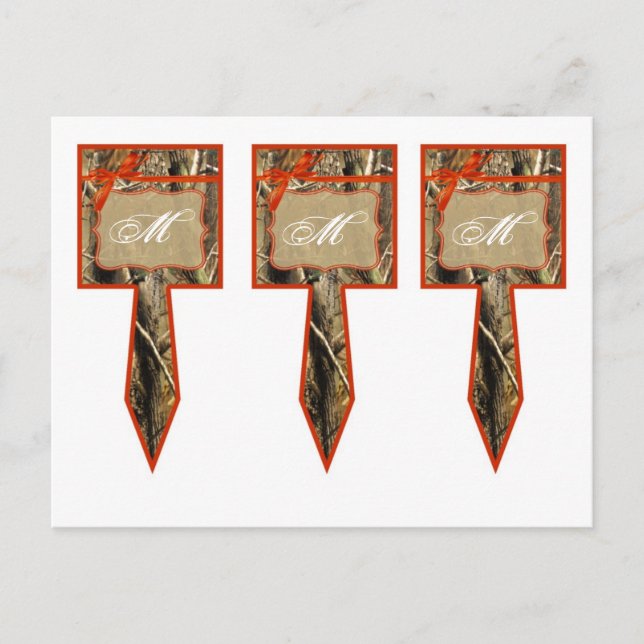 Cartão Postal Camo Orange Camo Camoflouge Camo (Frente)