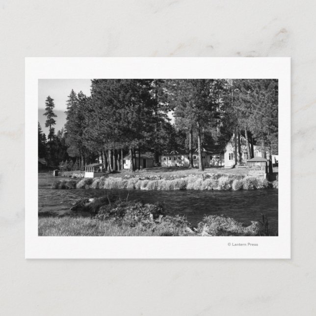 Cartão Postal Camp Sherman, visualização Oregon de Rogers Cabins (Frente)