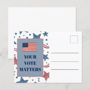Cartão Postal Campanha de Votação Patriótica do vazio