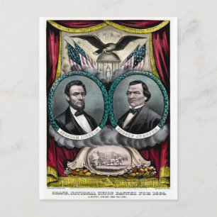Cartão Postal Campanha Presidencial Abraham Lincoln 1864