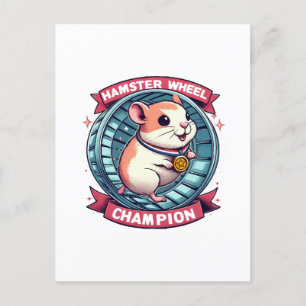 Cartão Postal Campeão da Roda de Hamster
