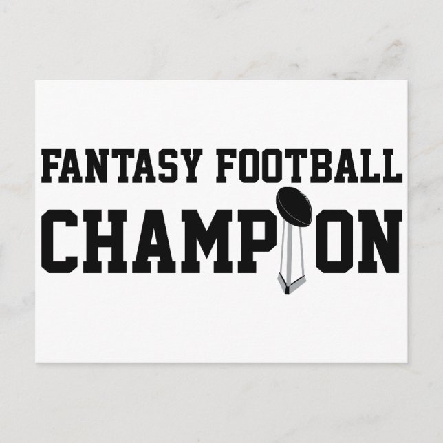 Cartão Postal Campeão de Futebol Fantasy (Frente)