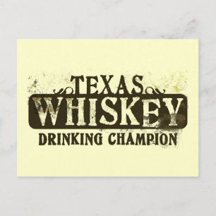Cartão Postal Campeão do Bebendo Whiskey do Texas