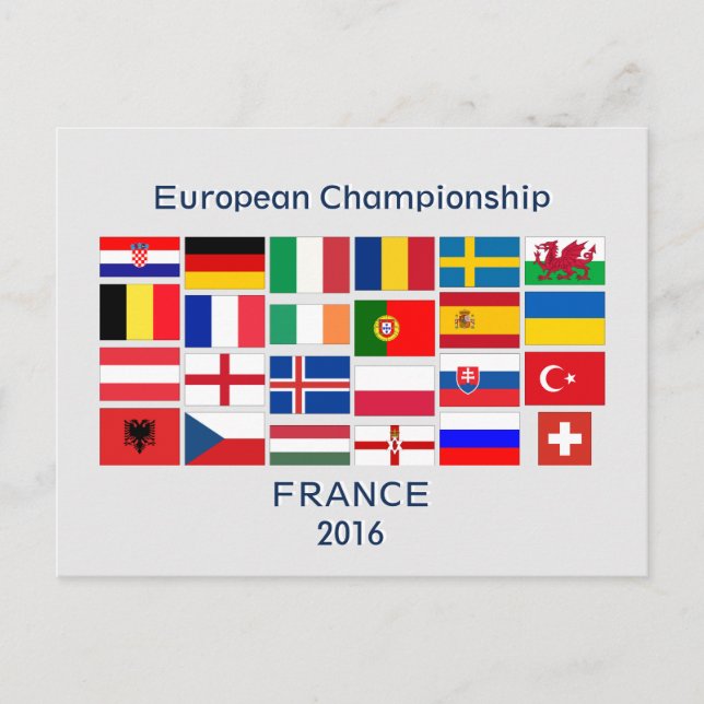 Cartão Postal Campeonato Europeu de Futebol de 2016 (Frente)