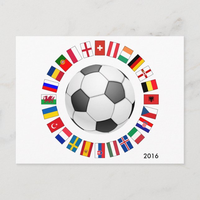 Cartão Postal Campeonato Europeu de Futebol de 2016 (Frente)