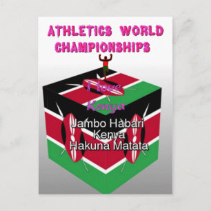 Cartão Postal Campeonato Mundial de atletismo no Quénia