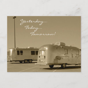 Cartão Postal Camper Antigo Viagem Retro