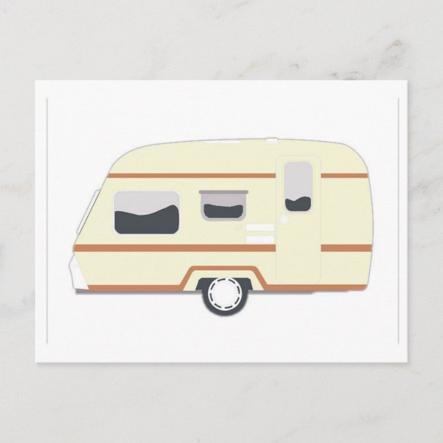 Cartão Postal Camper Trailer Camping Van (Frente)