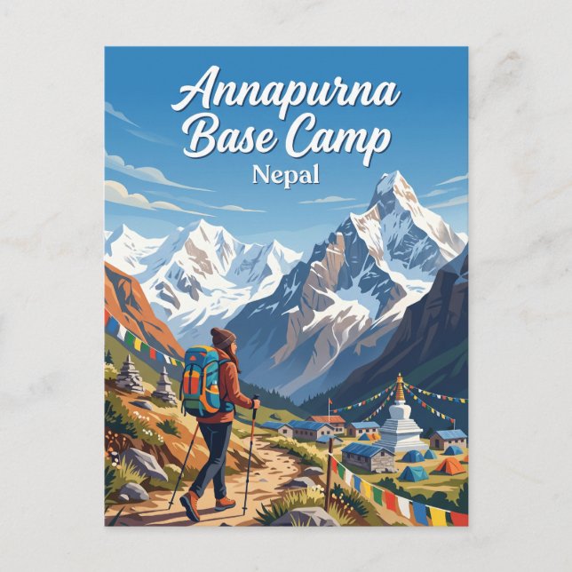 Cartão Postal Campo Base Annapurna Nepal (Frente)