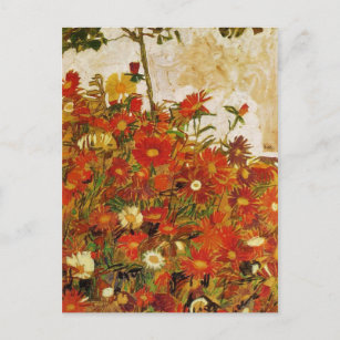 Cartão Postal Campo das flores por Egon Schiele