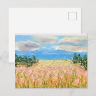 Cartão Postal Campo de Flores de Verão