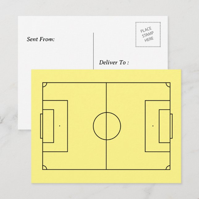 Cartão Postal Campo de Futebol Personalizado (Frente/Verso)