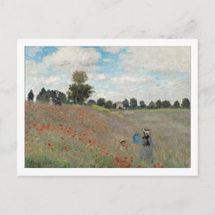 Cartão Postal Campo de Papoulas de Monet