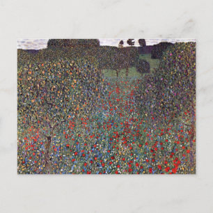 Cartão Postal Campo de Papoulas, Gustav Klimt