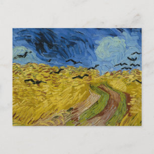 Cartão Postal Campo de trigo com corvos de Vincent Van Gogh
