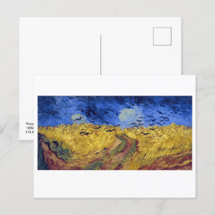 Cartão Postal Campo de trigo com corvos   Van Gogh  