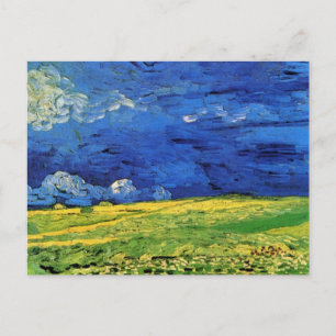 Cartão Postal Campo de trigo sob céu nublado por Vincent van Go