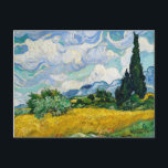Cartão Postal Campo de trigo Van Gogh com ciprestes. Impressioni<br><div class="desc">Cartaz de Van Gogh "Wheat Field with Cypress".</div>