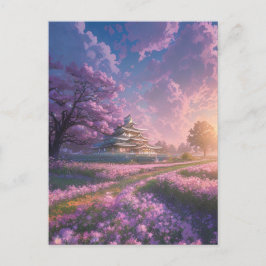 Cartão Postal Campo Rosa Brilhante, Villa Japonês