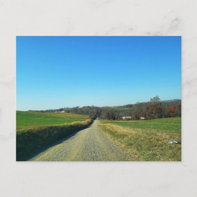 Cartão Postal Campo rural no outono, Báltico, Ohio (Frente)