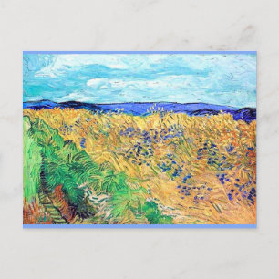 CARTÃO POSTAL CAMPO VAN GOGH WHEAT COM CORNFLOWERS 1890
