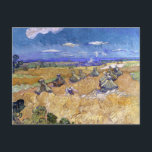 Cartão Postal Campos de Trigo com Ceifador | Vincent van Gogh<br><div class="desc">Wheat Fields with Reaper, Auvers de Vincent van Gogh é uma paisagem impressionista e poste que captura os campos de trigo ouro de Auvers-sur-Oise. A pintura apresenta uma pintura solitária, representada com pinceladas expressivas, trabalhando em meio aos campos rolantes sob um céu dinâmico. O uso marcante de cores ousadas e...</div>