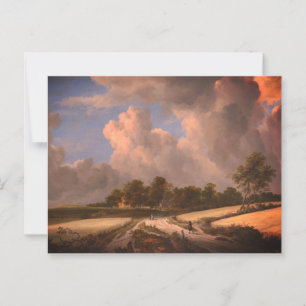 Cartão Postal Campos de trigo de van Ruisdael: