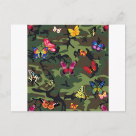 Cartão Postal camuflagem de borboletas