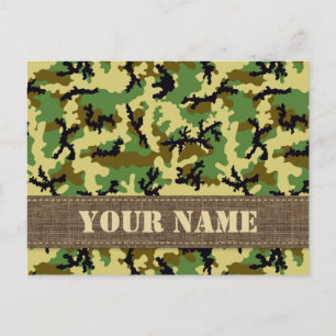 Cartão Postal Camuflagem florestal