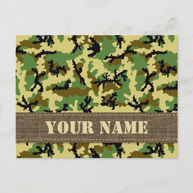 Cartão Postal Camuflagem florestal (Frente)