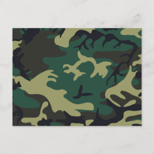 Cartão Postal Camuflagem Militar