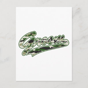Cartão Postal Camuflagem Militar do Noivo