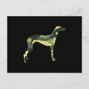 Cartão Postal Camuflagem Militar Feminina Greyhound Impressão Ma