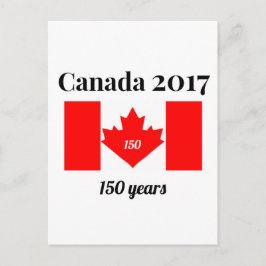Cartão Postal Canadá 150 em 2017 Sinalizador do Coração