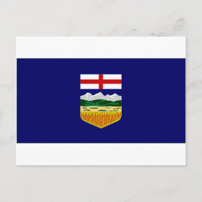 Cartão Postal Canadá Alberta Flag (Frente)