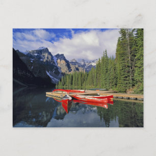 Cartão Postal Canadá, Alberta, Lago Moraine. O vidro