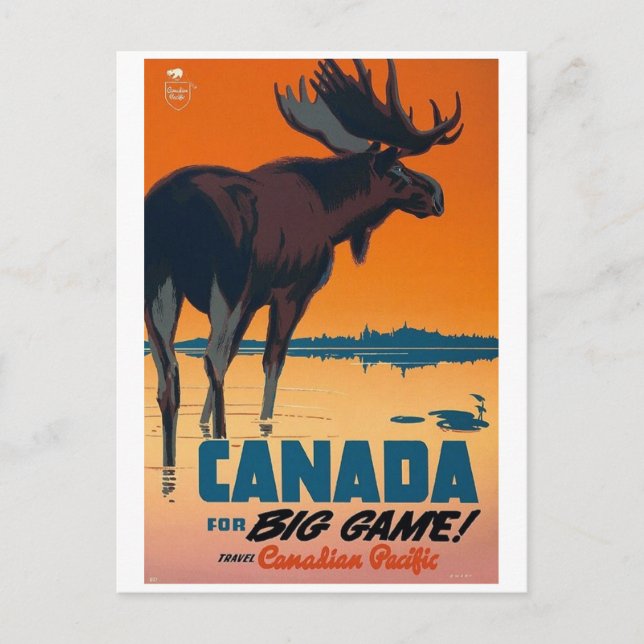 Cartão Postal Canada big game (Frente)