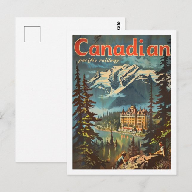 Cartão Postal Canadá, Canadá, Vintage Familiar Viagem (Frente/Verso)