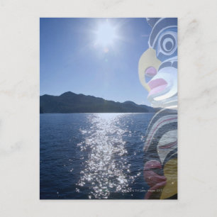Cartão Postal Canadá, Colúmbia Britânica, totem Nativo Americano