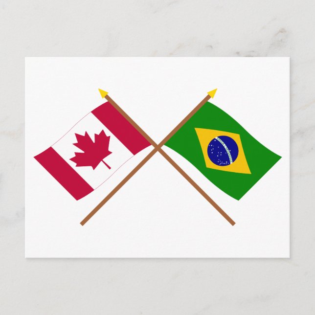 Cartão Postal Canadá e Brasil cruzaram sinalizadores (Frente)
