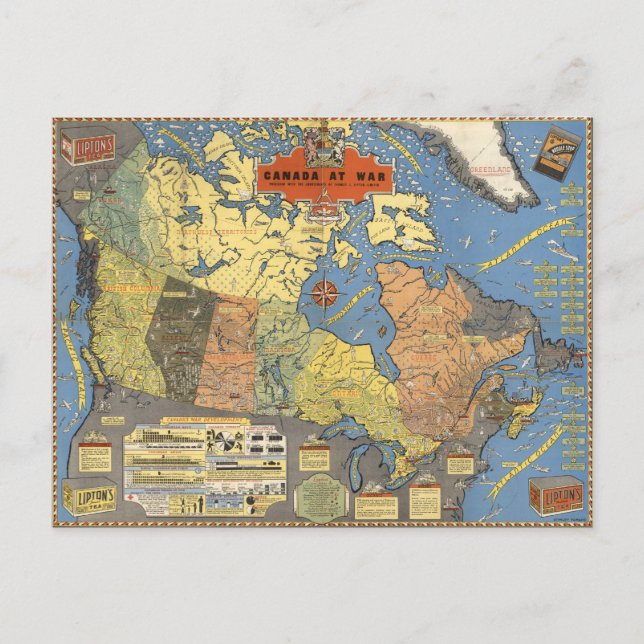 Cartão Postal Canadá em Guerra (Frente)