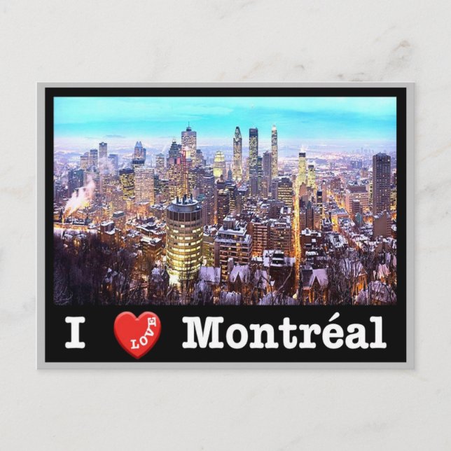 Cartão Postal Canadá - Montréal - I Love - (Frente)