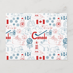 Cartão Postal Canadá Símbolos Padrão