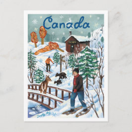 Cartão Postal Canadá Terra de Maravilhas de Inverno