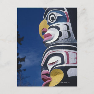 Cartão Postal Canadá, Vancouver, Stanley Park, totem pole,